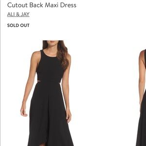 Never worn Ali & Jay cut out Maxi dressNordstrom’s